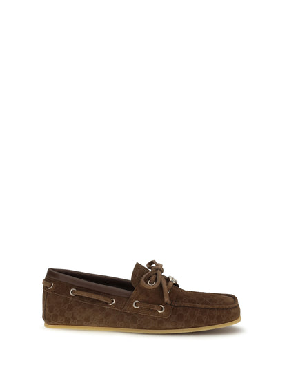 GUCCI Suede boat Loafers