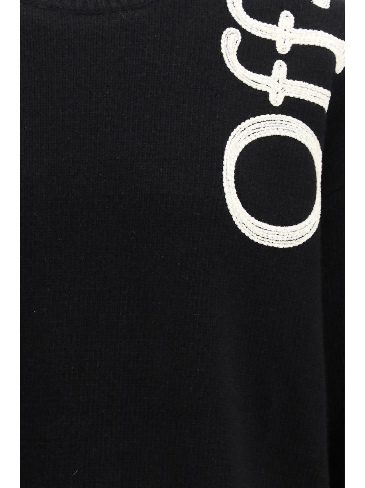 Off-White Vertical Bookish logo knit Crewneck - Black