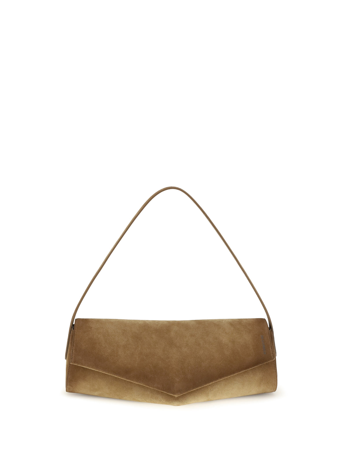Jil Sander Kante suede Shoulder Bag - Walnut