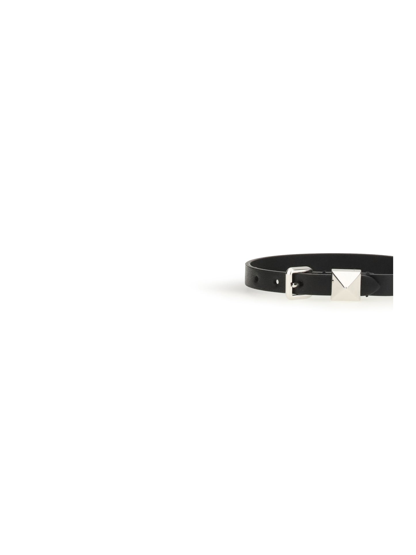 VALENTINO GARAVANI Leather Bracelet with a single Rockstud