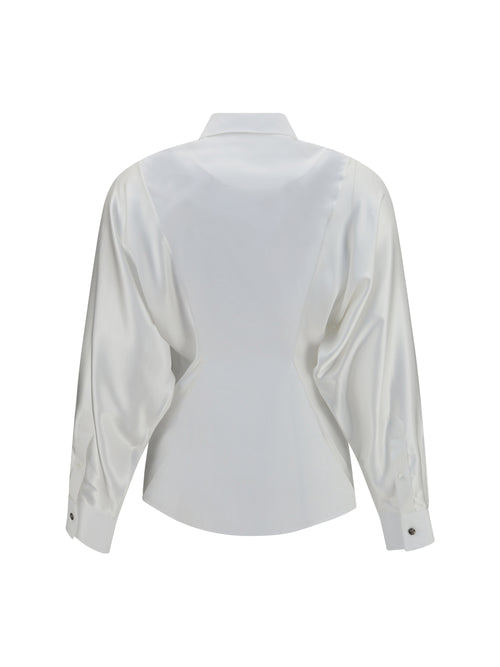 Versace Embroidered cotton poplin Shirt - Optical White