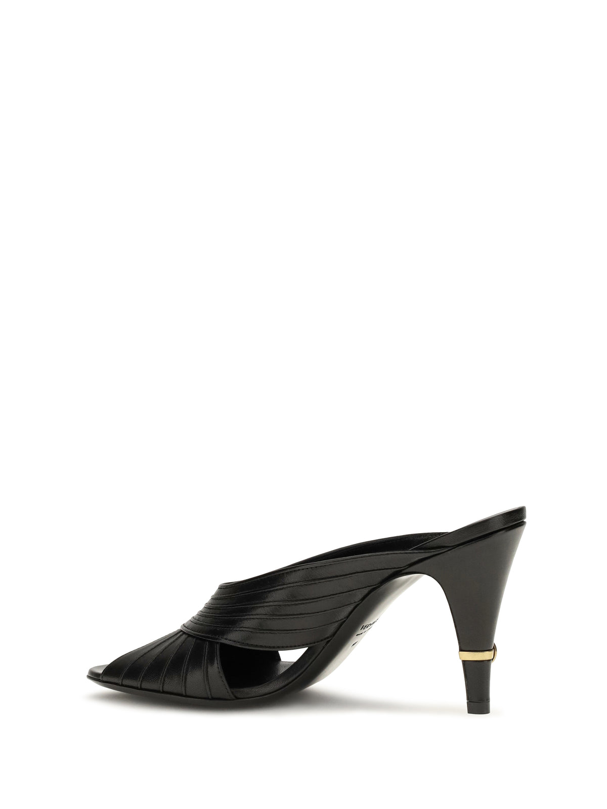 Versace Gianni nappa leather Mules - Black/Gold