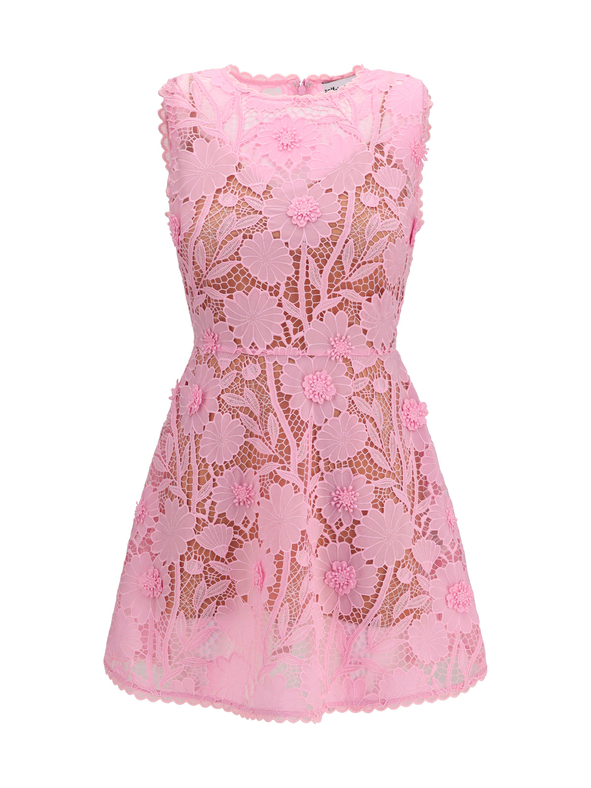 Self-Portrait Short lace Dress - Pink