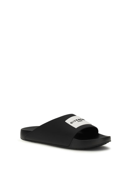 Givenchy Rubber Slippers - Black