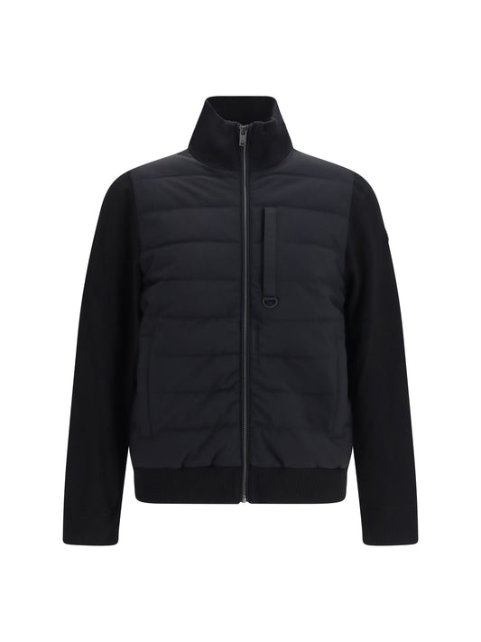 Moose Knuckles Kamet Jacket with high collar - Black/Black