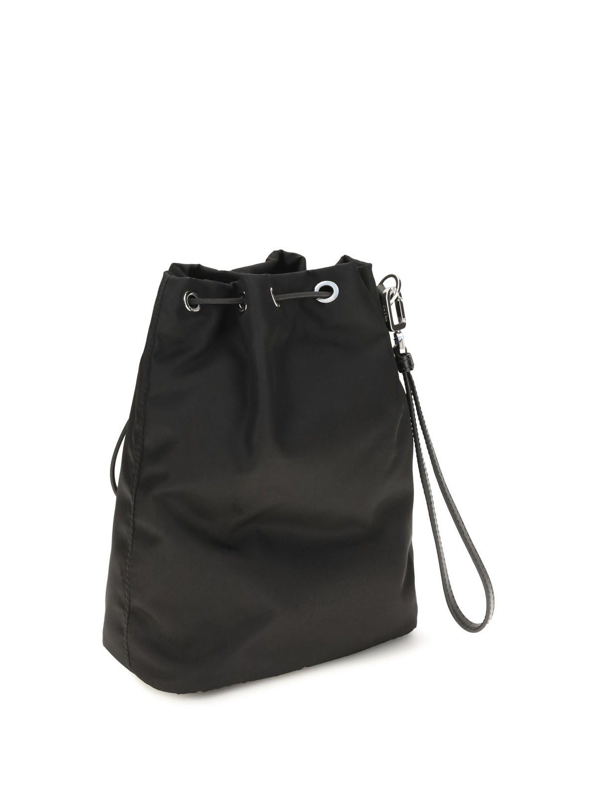 Prada Re-Nylon and Saffiano leather Bucket Bag - Black