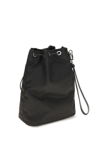 Prada Re-Nylon and Saffiano leather Bucket Bag - Black