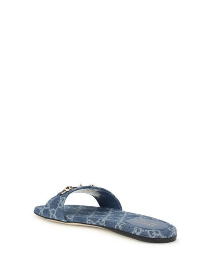 GUCCI GG denim slider Sandals