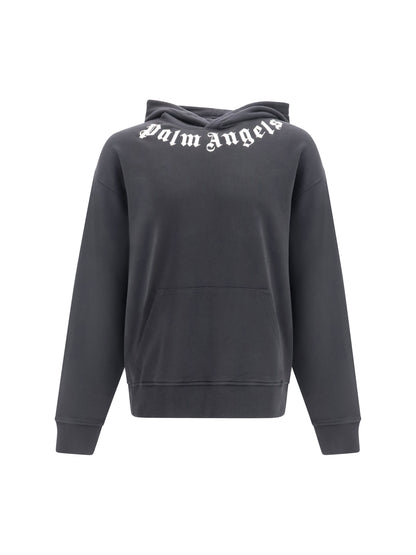 Palm Angels Logo Hoodie - Black-Off White