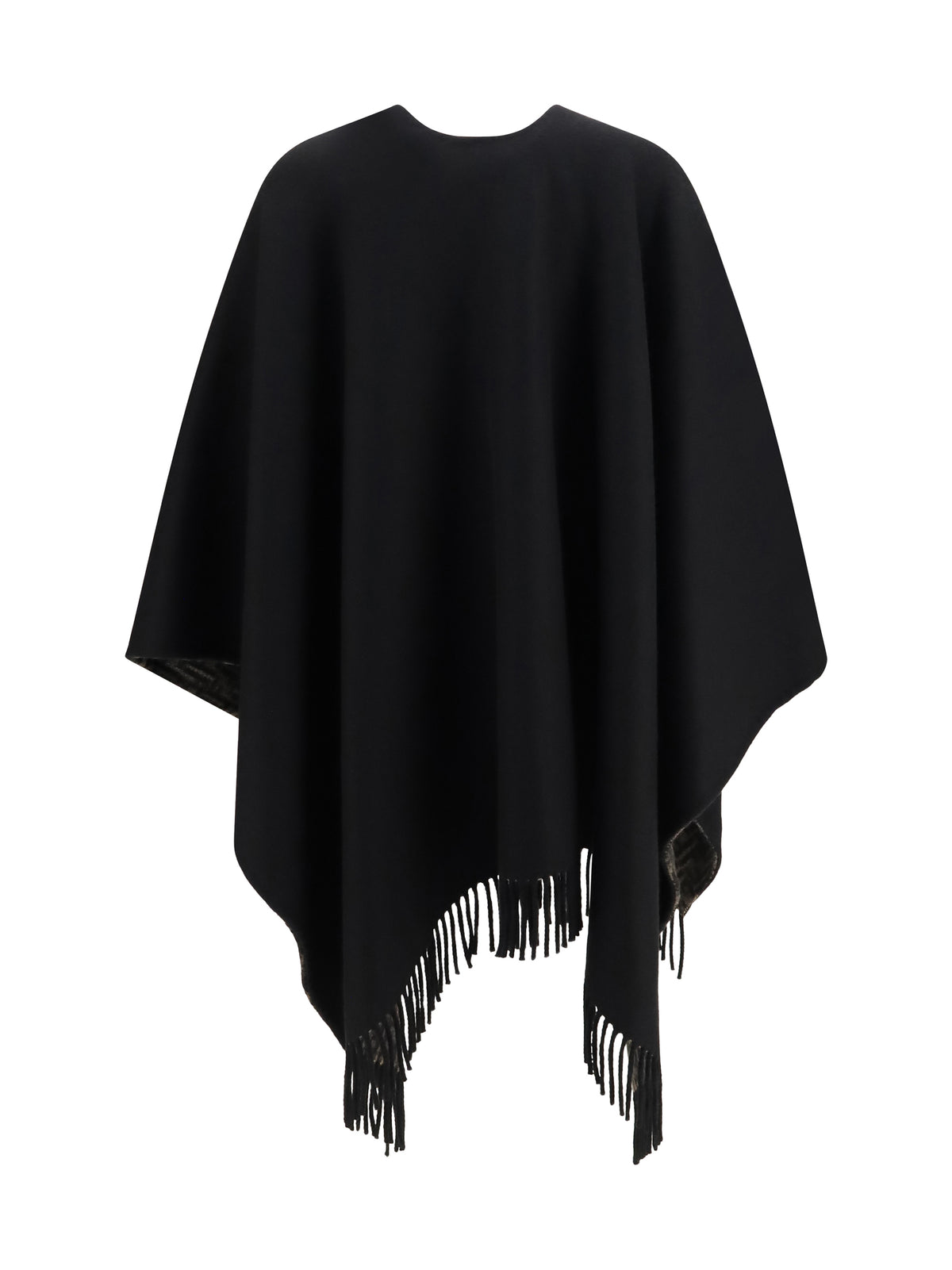 Fendi FF Zucca wool and cashmere Poncho - Tobacco Moro