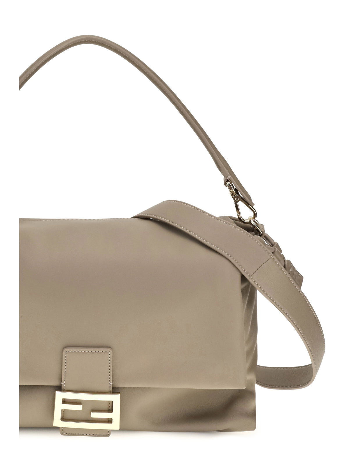 Fendi Baguette Soft nappa leather Shoulder Bag - Tortora