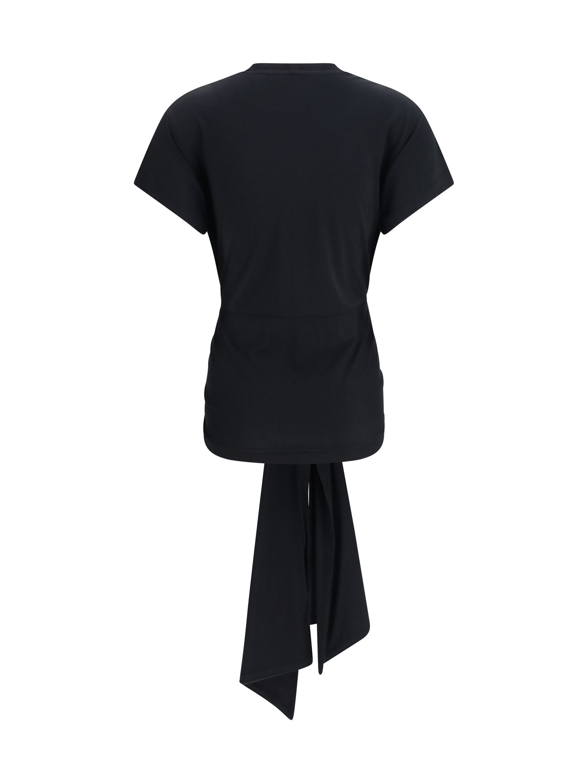 Toteme Draped-waist jersey T-shirt - Black