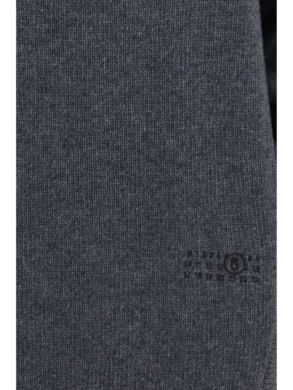 MM6 Maison Margiela Wool-blend mini Dress with wide sleeves - Dark Grey Melange