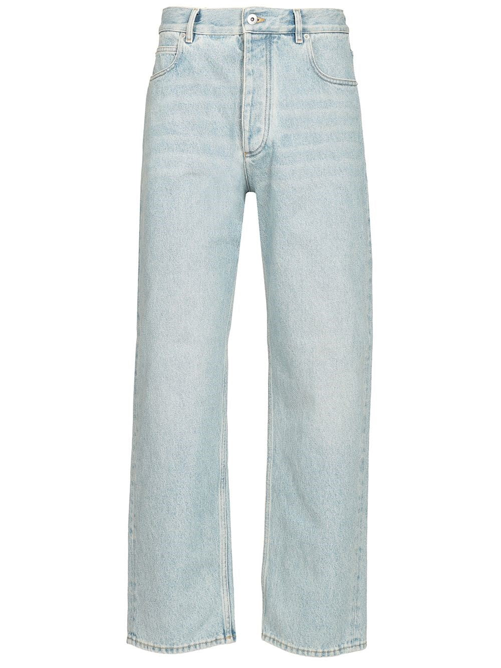Bottega Veneta Wide Leg Jeans Color Sky Bleached - Sky Blue