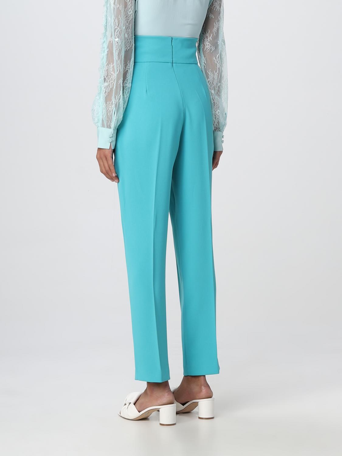 Pinko Pants Woman Gnawed Blue