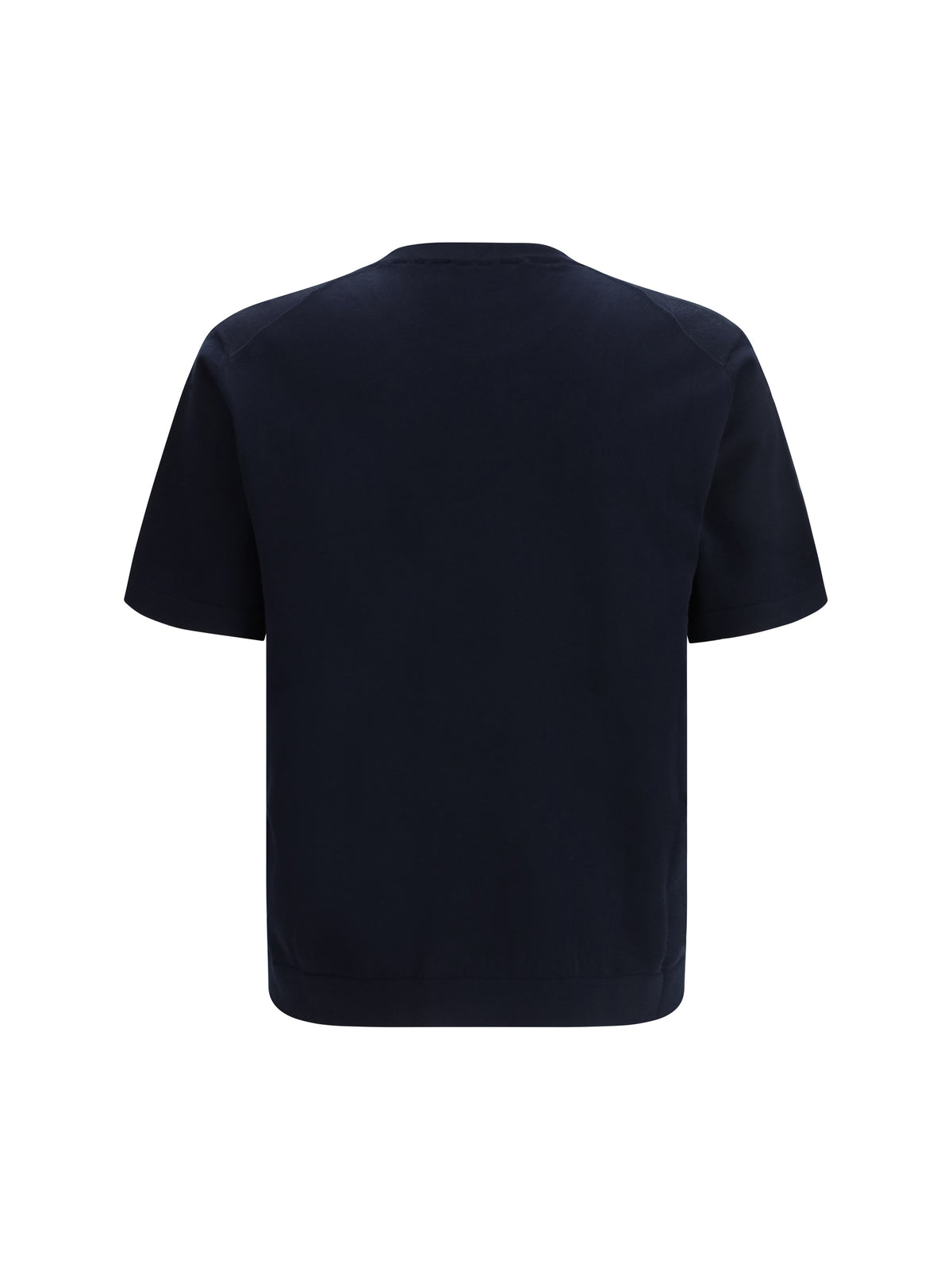 Piacenza Cashmere Short-sleeve crewneck Sweater - Dark Navy