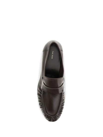 The Row Soft suede Loafers - Deep Brown