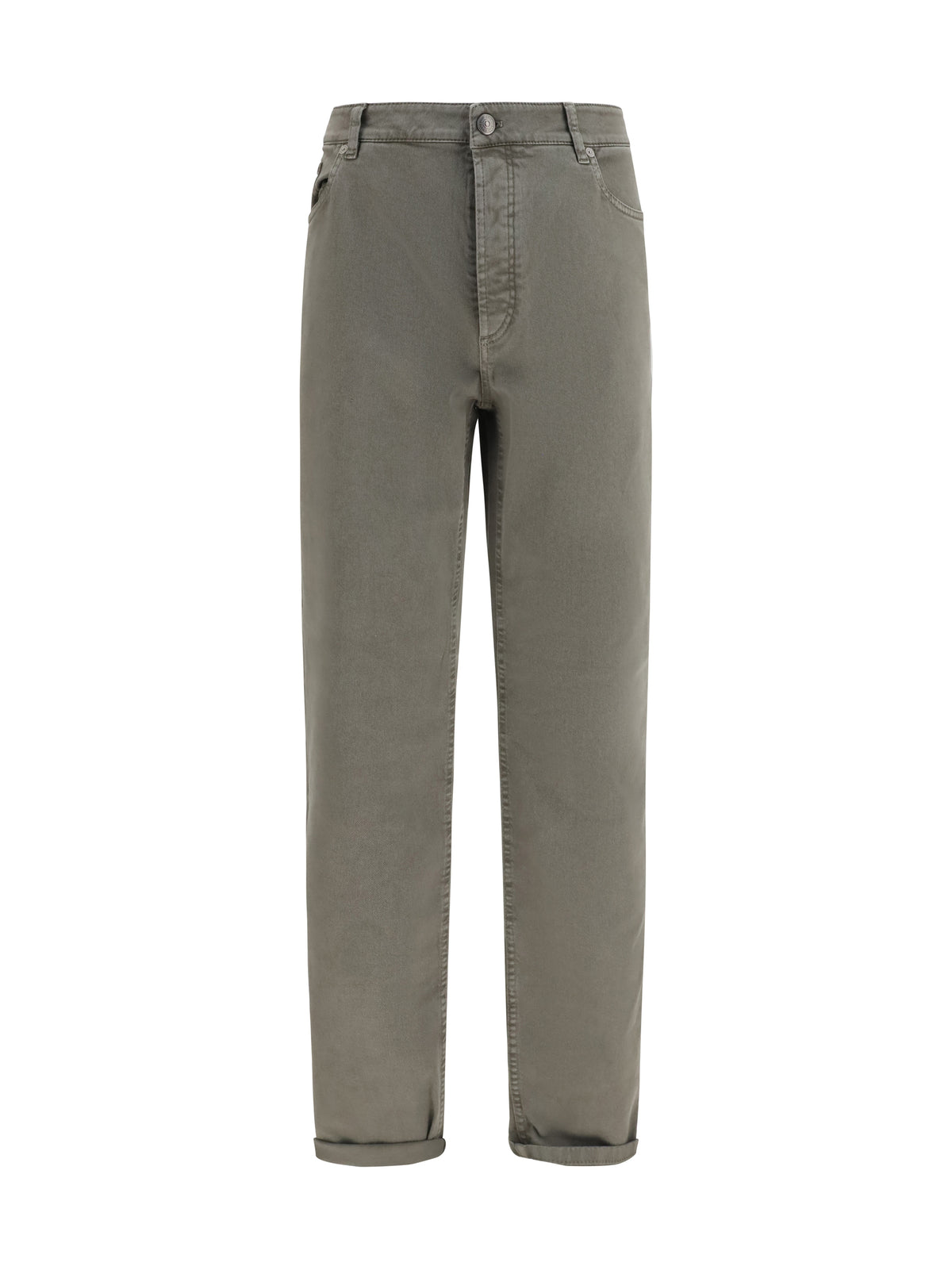 Brunello Cucinelli Jeans with turn-up hem - Army Washed