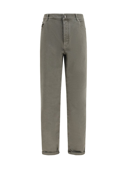 Brunello Cucinelli Jeans with turn-up hem - Army Washed