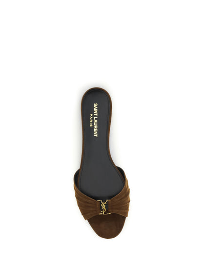 SAINT LAURENT Babylone suede Sandals