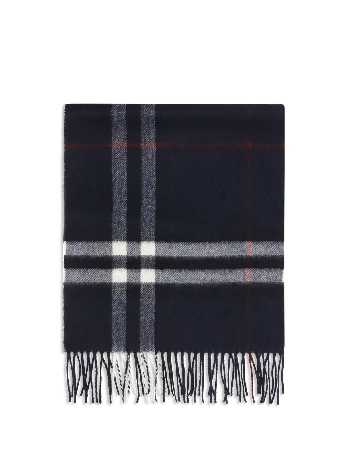 Burberry Cashmere Check Scarf - Ink Blue