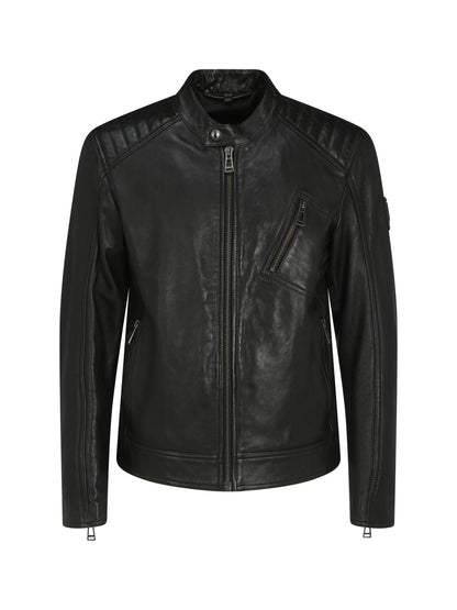 Belstaff Lambskin V Racer Jacket - Black