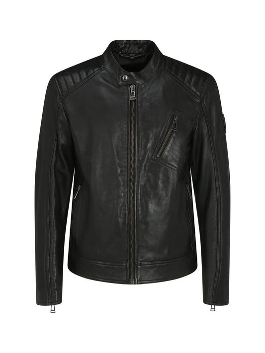 Belstaff Lambskin V Racer Jacket - Black
