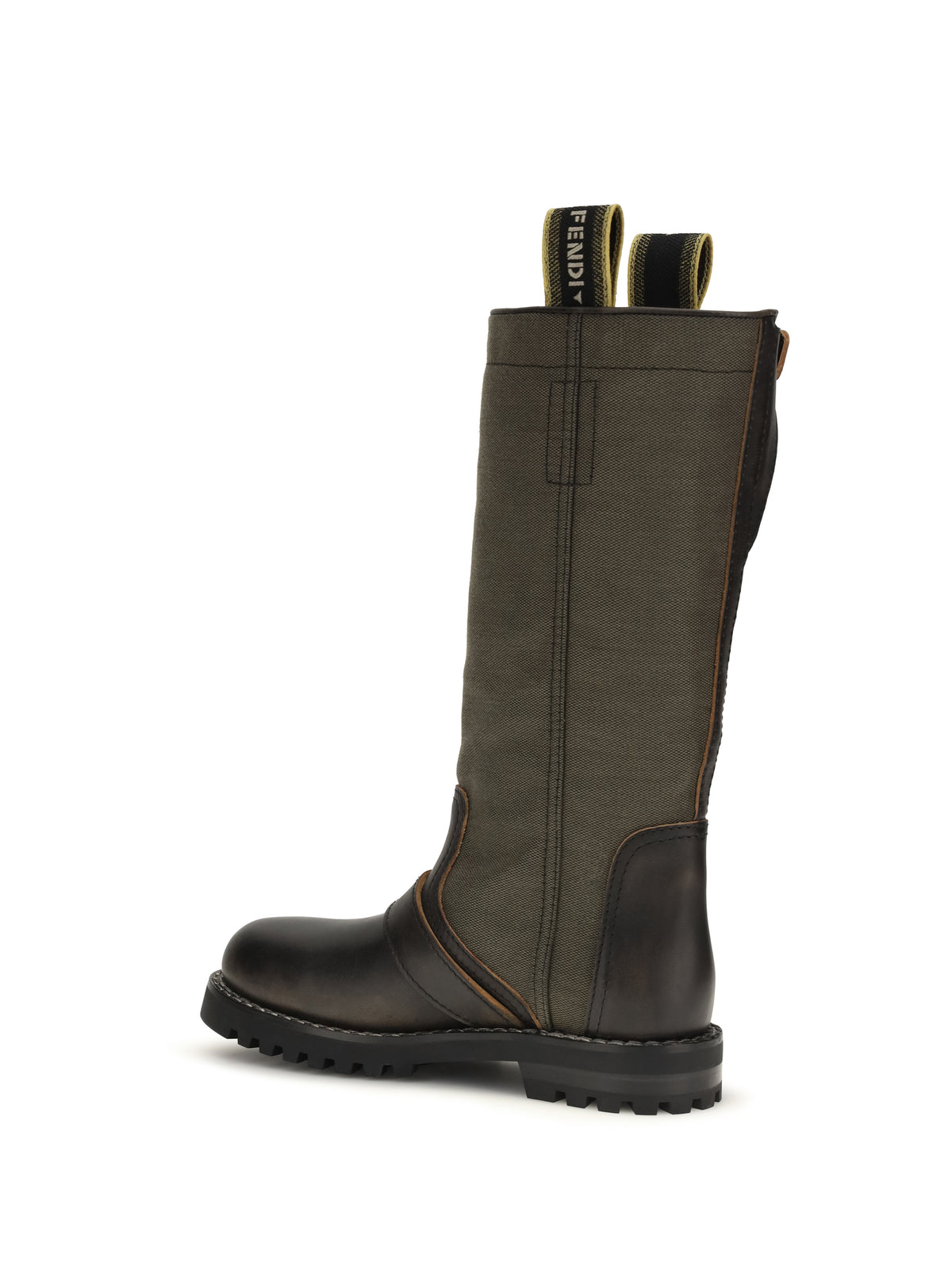 Fendi Commando High Boots - Ner Mor+V.Milit.Nero