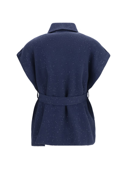 BRUNELLO CUCINELLI Double-breasted sequin Vest