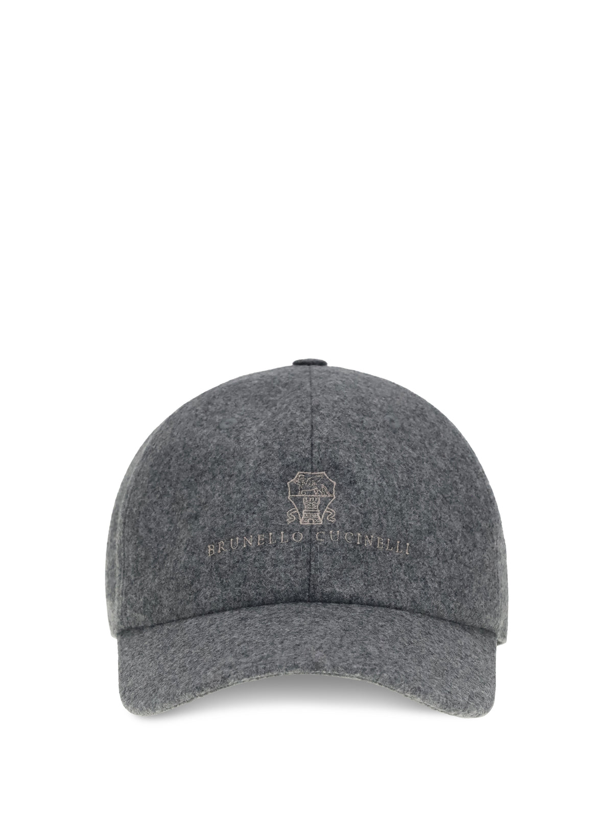 Brunello Cucinelli Logo Baseball Hat - Grey Medio+Brown