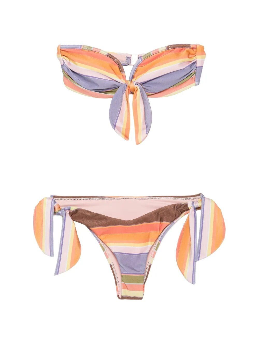 Zimmermann Solstice Knotted Scarf Bikini - Multi