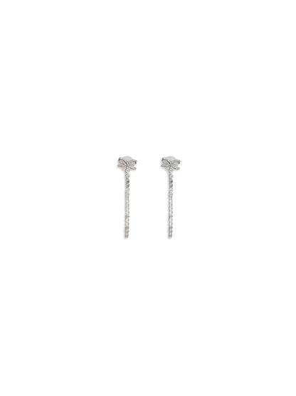 SELF-PORTRAIT Crystal Bow Droplet Earrings