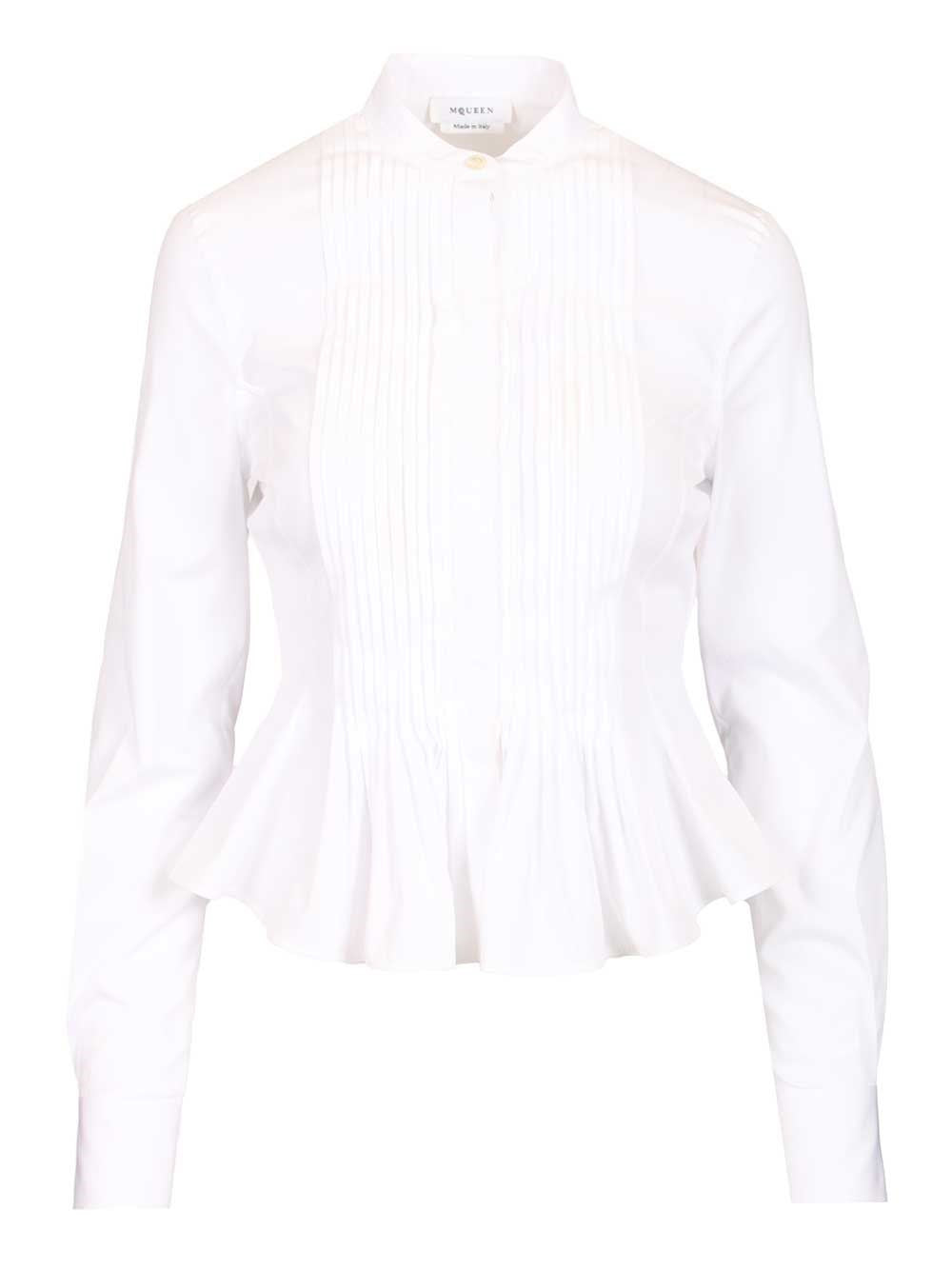 Mcqueen Ruffled Shirt - White