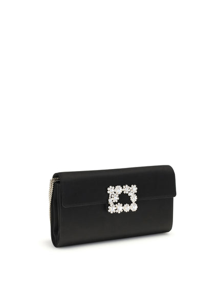 Roger Vivier Efflorescence Pochette - Black