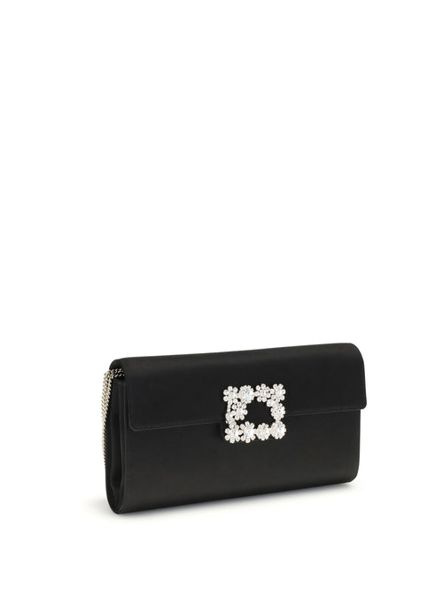 Roger Vivier Efflorescence Pochette - Black