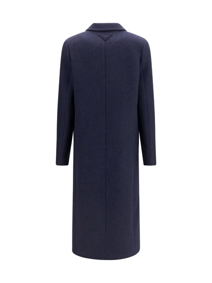 Prada Shetland wool double breasted Coat - Bleu