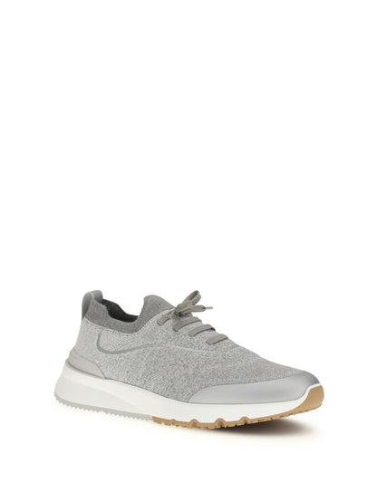 BRUNELLO CUCINELLI Techno cotton knit Sneakers runners