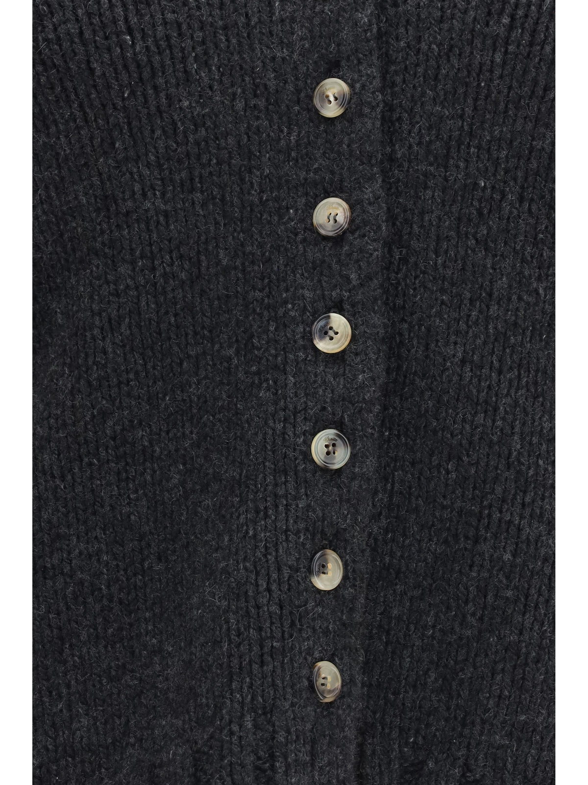 Khaite Axel V-Neck Cardigan - Charcoal