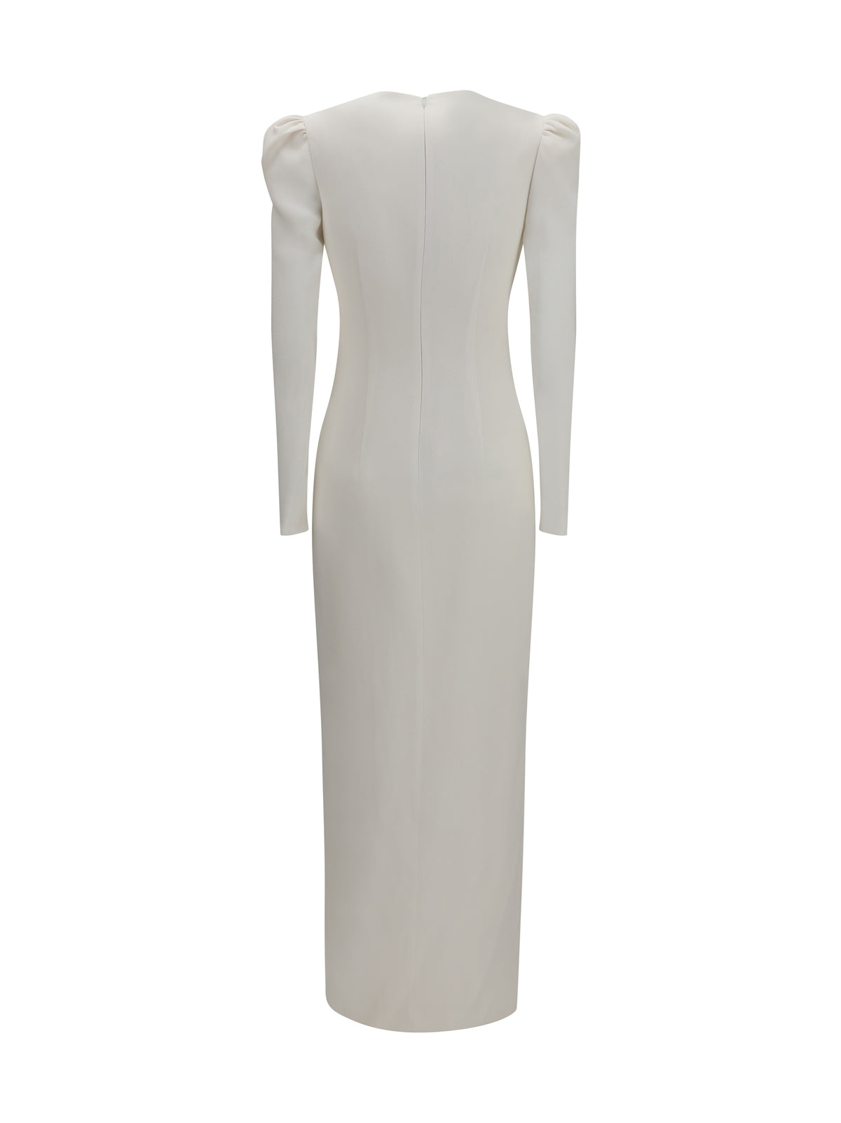 Alessandra Rich V-neck Dress with bow - White
