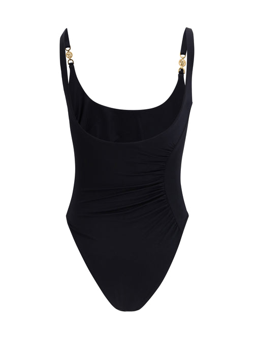 Versace Medusa ’95 Gathered Swimsuit - Black