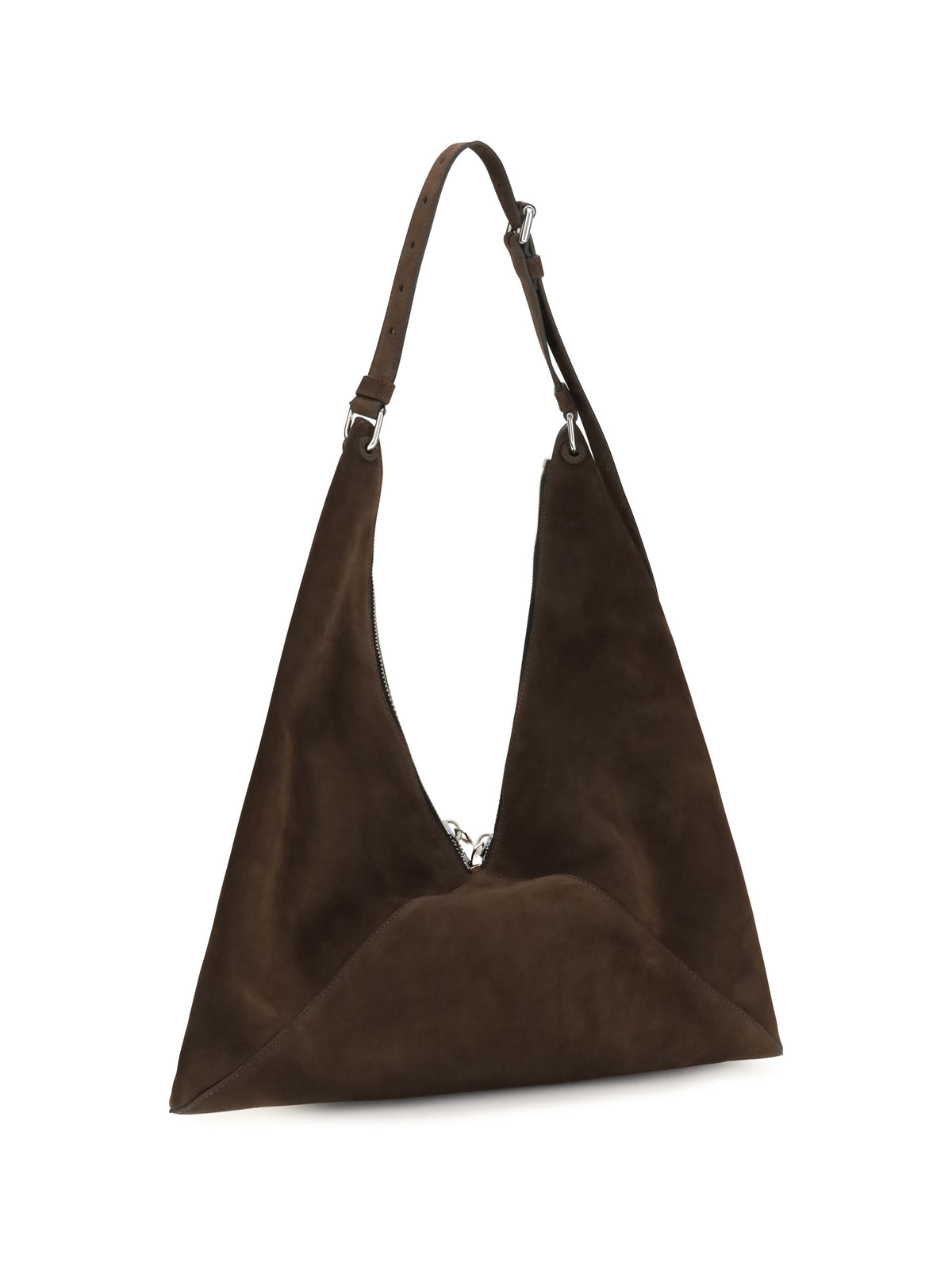 Moschino Suede Hobo Tote Bag - Cioccolato