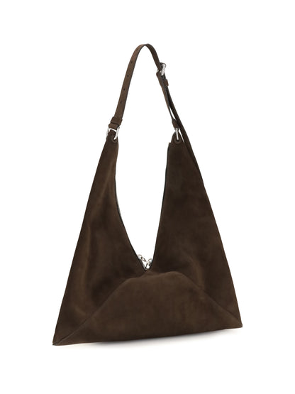 Moschino Suede Hobo Tote Bag - Cioccolato