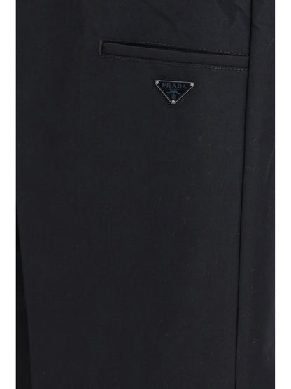 Prada Technical wide-leg Pants in canvas - Black