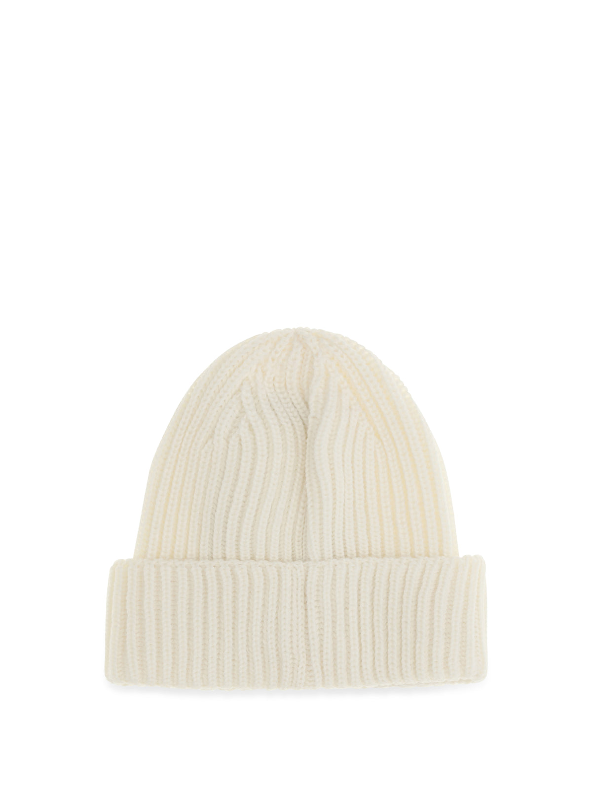 C.P. Company Goggle Beanie Hat in extrafine merino wool - Gauze White