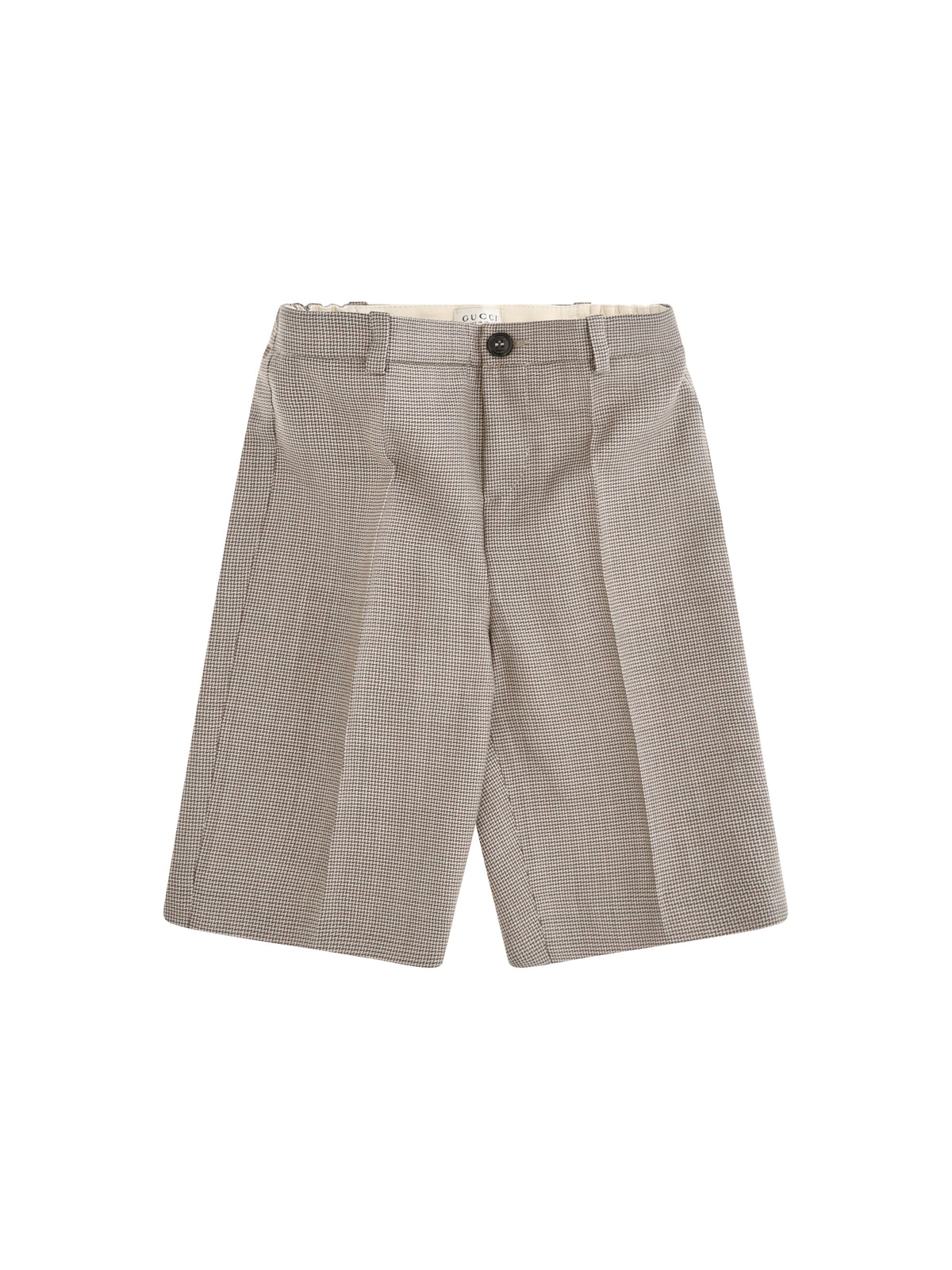 Gucci Wool Bermuda Shorts for Boy - Brown/Cream/Mix