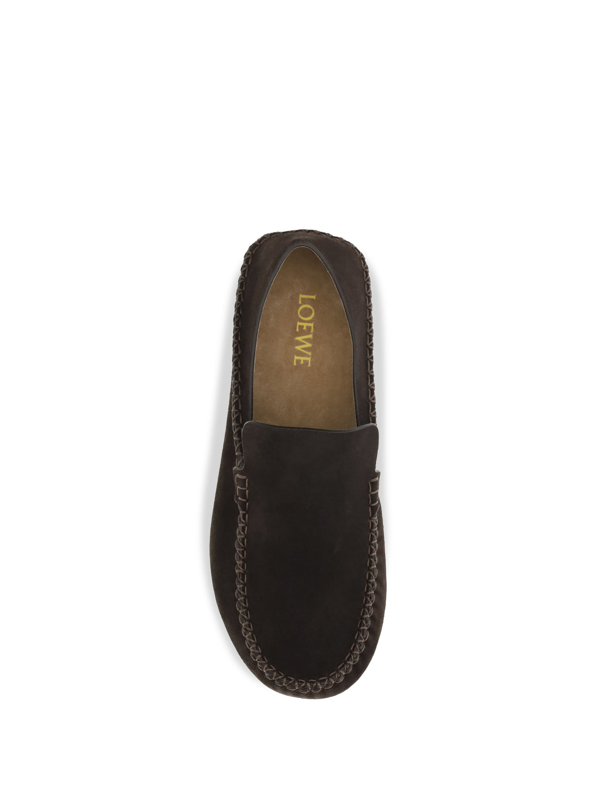 Loewe Rambla Loafers in suede calfskin - Dark Brown