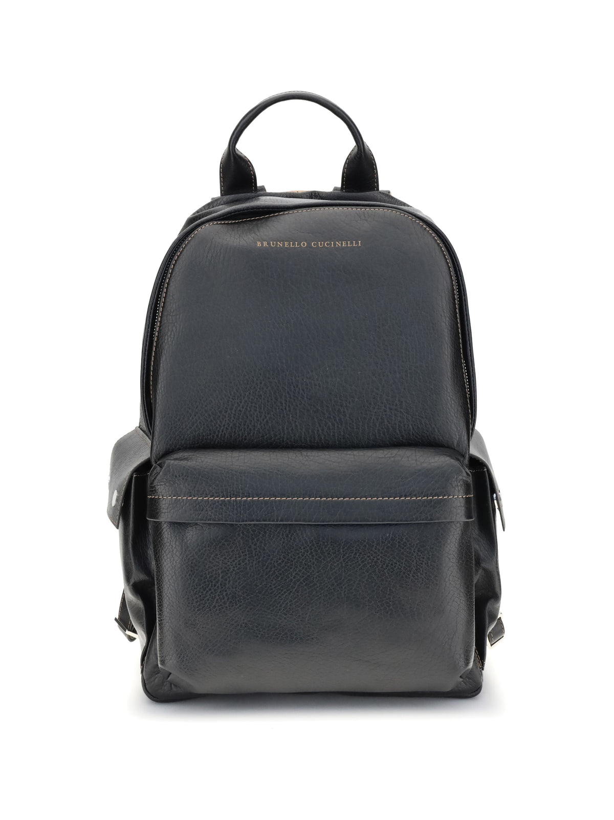 Brunello Cucinelli Leather Travel Backpack - Black