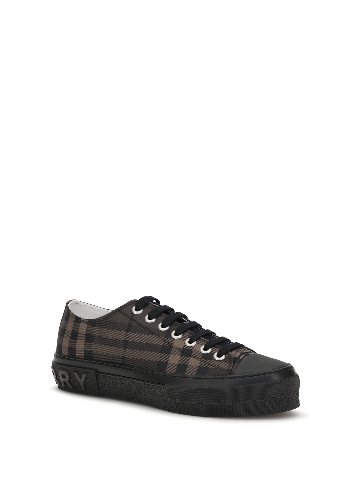 Burberry Jack Check nylon-blend Sneakers - Dark Brown Ip Chk