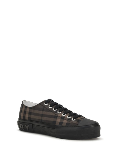 Burberry Jack Check nylon-blend Sneakers - Dark Brown Ip Chk