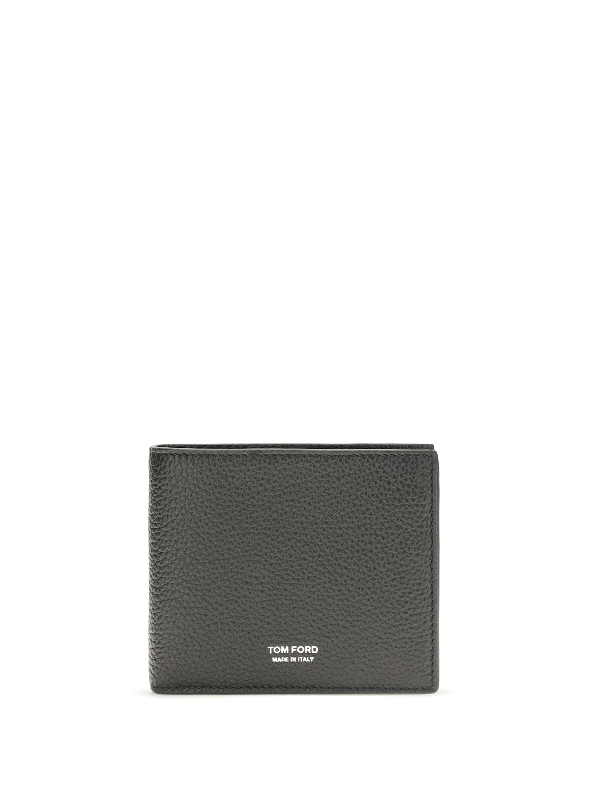 Tom Ford T Line bifold Wallet in grained leather - Black